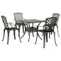 Preview: 5-tlg. Garten-Essgruppe Bronzen Aluminiumguss