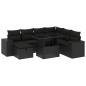 Preview: 8-tlg. Garten-Sofagarnitur mit Kissen Schwarz Poly Rattan