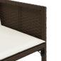 Preview: 7-tlg. Garten-Essgruppe mit Kissen Braun Poly Rattan