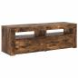 Preview: TV-Schrank mit LED-Leuchten Räuchereiche 120x35x40 cm