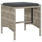 Preview: 6-tlg. Garten-Sofagarnitur mit Kissen Hellgrau Poly Rattan