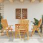 Preview: ARDEBO.de - 5-tlg. Garten-Essgruppe 85x85x74 cm Massivholz Akazie