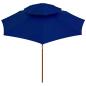 Preview: Sonnenschirm mit Doppeldach und Holz-Mast Blau 270 cm