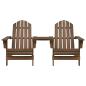 Preview: Adirondack-Gartenst?hle mit Tisch Massivholz Tanne Braun