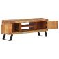 Preview: TV-Schrank 112x30x45 cm Altholz Massiv