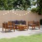 Preview: ARDEBO.de - 5-tlg. Garten-Lounge-Set mit Auflage Massivholz Akazie