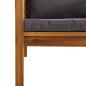 Preview: 5-tlg. Garten-Lounge-Set mit Auflage Massivholz Akazie