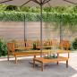 Preview: ARDEBO.de - Garten-Ecksofas aus Paletten 2 Stk. Massivholz Akazie