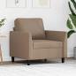 Preview: ARDEBO.de - Sessel Cappuccino-Braun 60 cm Kunstleder