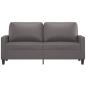 Preview: 2-Sitzer-Sofa Grau 140 cm Kunstleder