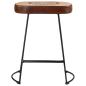 Preview: Barhocker 2 Stk. Dunkelbraun 40x29,5x53 cm