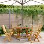 Preview: ARDEBO.de - 5-tlg. Garten-Essgruppe Polypropylen und Massivholz Beige