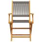 Preview: 3-tlg. Bistro-Set Grau Polypropylen und Massivholz