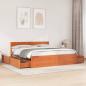 Preview: ARDEBO.de - Massivholzbett ohne Matratze Wachsbraun 180x200 Kiefernholz