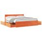Preview: Massivholzbett ohne Matratze Wachsbraun 180x200 Kiefernholz