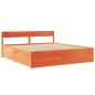 Preview: Massivholzbett ohne Matratze Wachsbraun 180x200 Kiefernholz