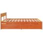 Preview: Massivholzbett ohne Matratze Wachsbraun 180x200 Kiefernholz