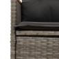 Preview: 9-tlg. Garten-Essgruppe mit Kissen Grau Poly Rattan