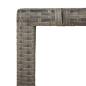Preview: 9-tlg. Garten-Essgruppe mit Kissen Grau Poly Rattan