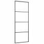 Preview: Schiebetür Aluminium und ESG Glas 76x205 cm Schwarz