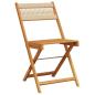 Preview: 3-tlg. Bistro-Set Beige Polypropylen und Massivholz