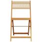 Preview: 3-tlg. Bistro-Set Beige Polypropylen und Massivholz