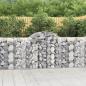 Preview: ARDEBO.de - Gabionen mit Hochbogen 2 Stk. 200x50x100/120cm Verzinktes Eisen
