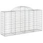 Preview: Gabionen mit Hochbogen 2 Stk. 200x50x100/120cm Verzinktes Eisen