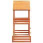 Preview: Etagenbett mit Dach Wachsbraun 80x200 cm Massivholz Kiefer