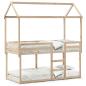 Preview: Etagenbett mit Dach 80x200 cm Massivholz Kiefer