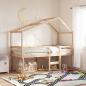 Preview: ARDEBO.de - Hochbett mit Dach 90x190 cm Massivholz Kiefer
