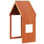 Preview: Hochbett mit Dach Wachsbraun 90x190 cm Massivholz Kiefer