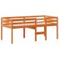 Preview: Hochbett mit Dach Wachsbraun 90x190 cm Massivholz Kiefer