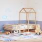 Preview: ARDEBO.de - Massivholzbett mit Dach 75x190 cm Kiefer