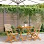 Preview: ARDEBO.de - 3-tlg. Bistro-Set Beige Poly Rattan und Massivholz