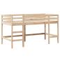 Preview: Hochbett mit Leiter und Dach 80x200 cm Massivholz Kiefer