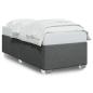 Preview: Bettgestell ohne Matratze Dunkelgrau 80x200 cm Stoff