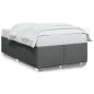 Preview: Bettgestell ohne Matratze Dunkelgrau 120x190 cm Stoff