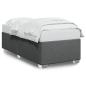 Preview: Bettgestell ohne Matratze Dunkelgrau 100x200 cm Stoff