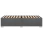 Preview: Bettgestell ohne Matratze Dunkelgrau 100x200 cm Stoff