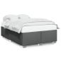 Preview: Bettgestell ohne Matratze Dunkelgrau 140x200 cm Stoff