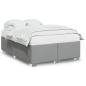 Preview: Bettgestell ohne Matratze Hellgrau 160x200 cm Stoff