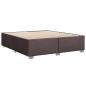 Preview: Bettgestell ohne Matratze Dunkelbraun 200x200 cm Stoff