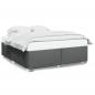 Preview: Bettgestell ohne Matratze Dunkelgrau 200x200 cm Stoff