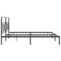 Preview: Bettgestell mit Kopfteil Metall Schwarz 193x203 cm