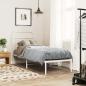 Preview: ARDEBO.de - Metallbett ohne Matratze mit Kopfteil Weiß 75x190 cm