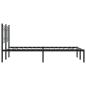 Preview: Bettgestell mit Kopfteil Metall Schwarz 120x190 cm