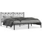 Preview: Bettgestell mit Kopfteil Metall Schwarz 183x213 cm