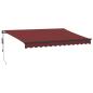 Preview: Markise Automatisch mit LEDs Weinrot 350x250 cm