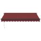 Preview: Markise Automatisch mit LEDs Weinrot 350x250 cm